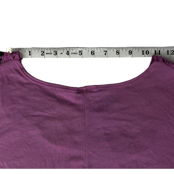 Luv Me More Embellished Crochet Neck Hi Lo Loose Tee Shirt Top Plus Size 3X Pink - Picture 13 of 13